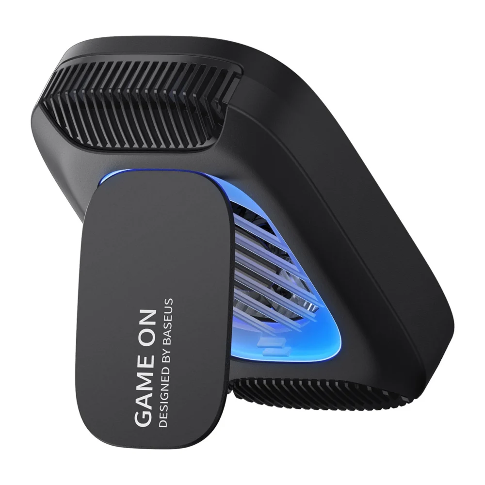 Baseus MagPro II smartphone cooling fan with 15W inductive charging and stand - blackeng