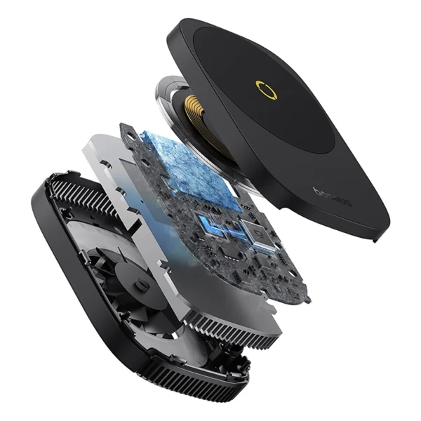 Baseus MagPro II smartphone cooling fan with 15W inductive charging and stand - blackeng