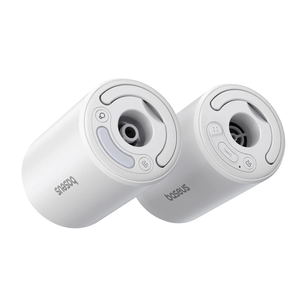 Baseus PocketGo Pro tourist pump with air deflation function and LED flashlight - whiteeng