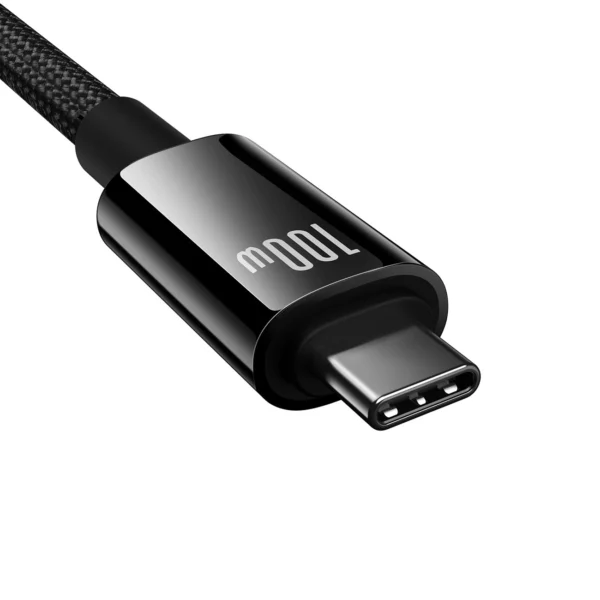 Baseus Tungsten Gold USB-C 3.2 / USB-C 3.2 cable 100W 4K 60Hz 1.5m - blackeng