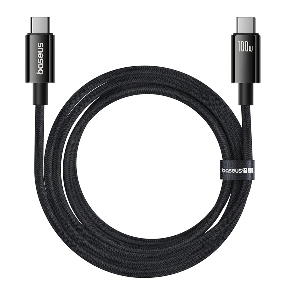 Baseus Tungsten Gold USB-C 3.2 / USB-C 3.2 cable 100W 4K 60Hz 1.5m - blackeng
