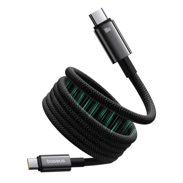 Baseus Tungsten Gold magnetic USB-C / USB-C cable 100W 1m - blackeng