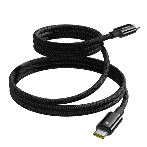 Baseus Tungsten Gold magnetic USB-C / USB-C cable 100W 1m - blackeng