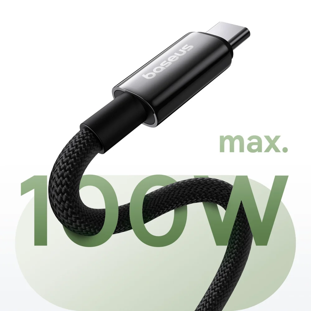 Baseus Tungsten Gold magnetic USB-C / USB-C cable 100W 1m - blackeng
