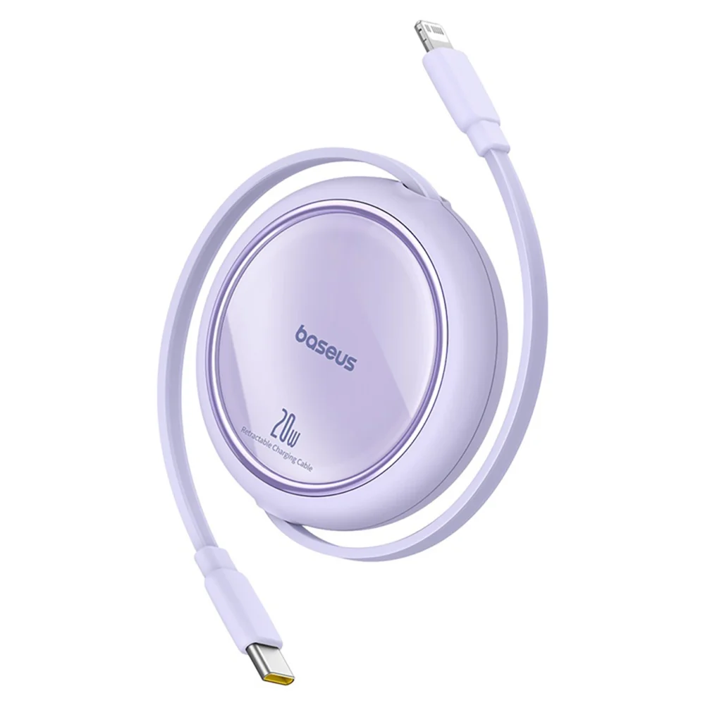 Baseus Free2Pull Cable Retractable USB-C / Lightning 20W 1m - Purpleeng