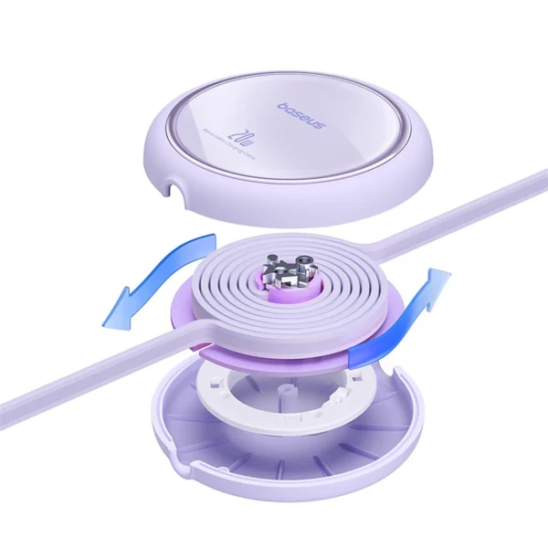 Baseus Free2Pull Cable Retractable USB-C / Lightning 20W 1m - Purpleeng