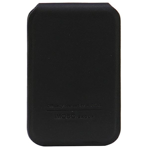 Audi Leather Wallet Card MagSafe magnetic with stand - blackeng
