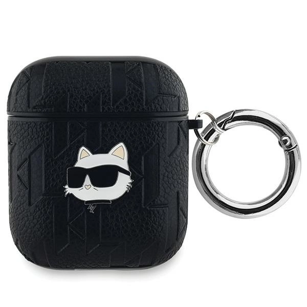 Karl Lagerfeld Monogram Choupette Head case for AirPods 1 / 2 - blackeng