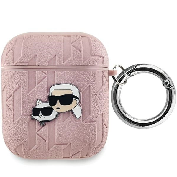 Karl Lagerfeld Monogram Karl & Choupette Head case for AirPods 1 / 2 - pinkeng