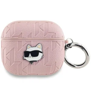 Karl Lagerfeld Monogram Choupette Head case for AirPods 3 - pinkeng