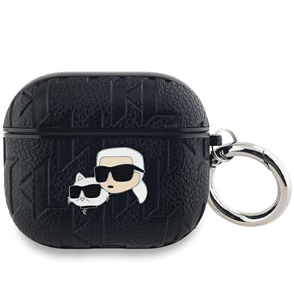 Karl Lagerfeld Monogram Karl & Choupette Head case for AirPods 3 - blackeng