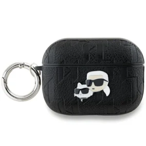 Karl Lagerfeld Monogram Karl & Choupette Head Case for AirPods Pro 2 - Blackeng