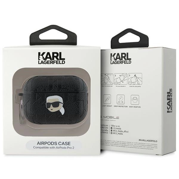 Karl Lagerfeld Monogram Karl Head case for AirPods Pro 2 - blackeng