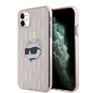Karl Lagerfeld IML Choupette Head & Monogram case for iPhone 11 / Xr - pinkeng