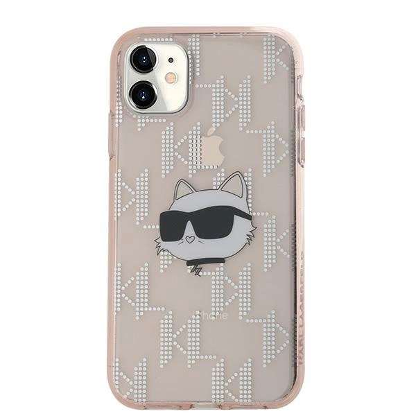 Karl Lagerfeld IML Choupette Head & Monogram case for iPhone 11 / Xr - pinkeng