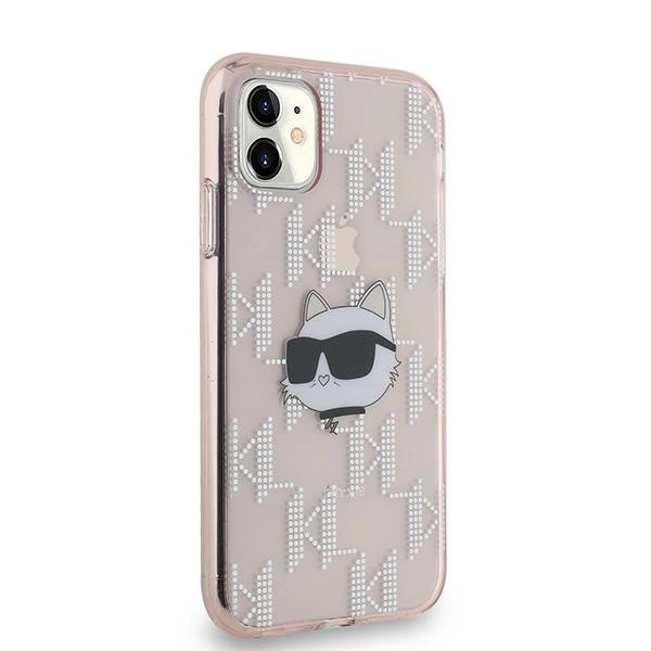 Karl Lagerfeld IML Choupette Head & Monogram case for iPhone 11 / Xr - pinkeng