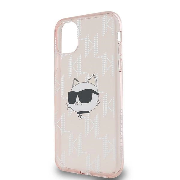 Karl Lagerfeld IML Choupette Head & Monogram case for iPhone 11 / Xr - pinkeng