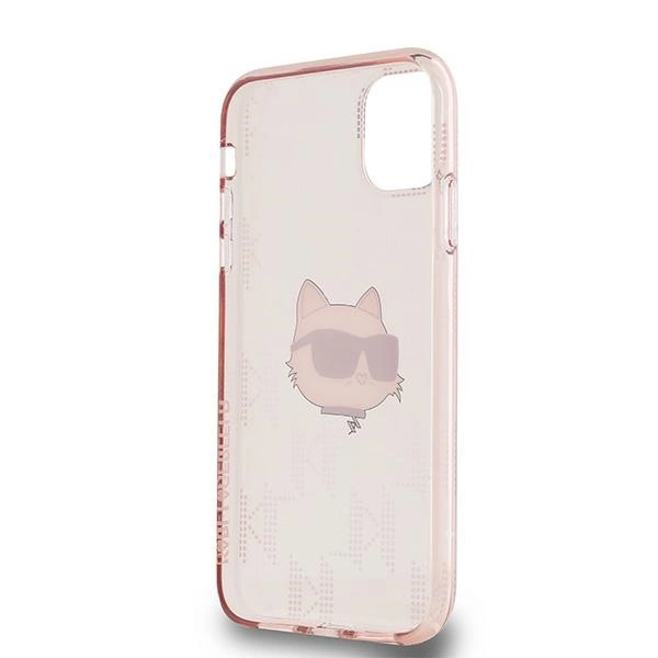 Karl Lagerfeld IML Choupette Head & Monogram case for iPhone 11 / Xr - pinkeng