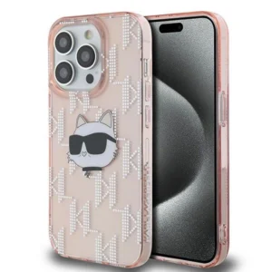 Karl Lagerfeld IML Choupette Head & Monogram case for iPhone 13 Pro Max - pinkeng