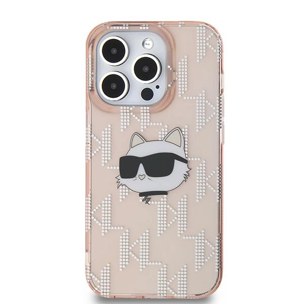 Karl Lagerfeld IML Choupette Head & Monogram case for iPhone 13 Pro Max - pinkeng
