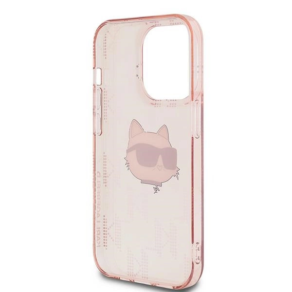 Karl Lagerfeld IML Choupette Head & Monogram case for iPhone 13 Pro Max - pinkeng