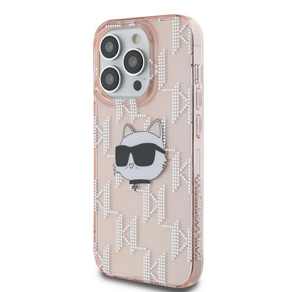 Karl Lagerfeld IML Choupette Head & Monogram case for iPhone 14 Pro Max - pinkeng