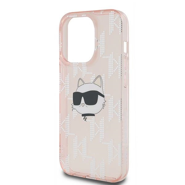 Karl Lagerfeld IML Choupette Head & Monogram case for iPhone 14 Pro Max - pinkeng