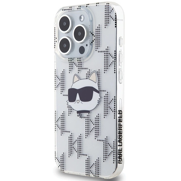 Karl Lagerfeld IML Choupette Head & Monogram case for iPhone 15 Pro - transparenteng