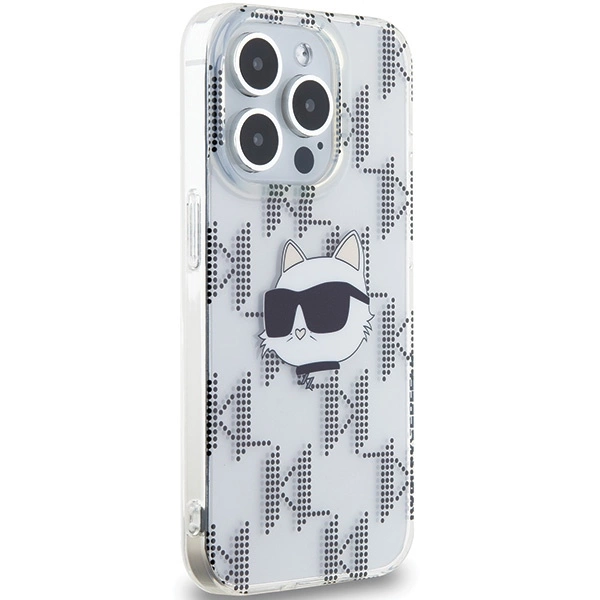 Karl Lagerfeld IML Choupette Head & Monogram case for iPhone 15 Pro - transparenteng