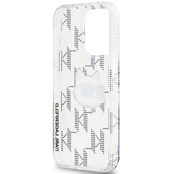 Karl Lagerfeld IML Choupette Head & Monogram case for iPhone 15 Pro - transparenteng