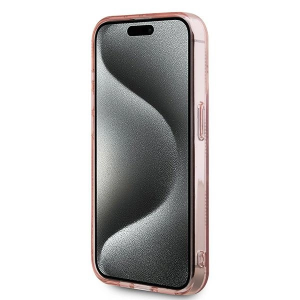 Karl Lagerfeld IML Choupette Head & Monogram case for iPhone 15 Pro Max - pinkeng