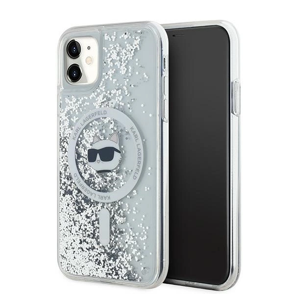 Karl Lagerfeld Liquid Glitter Choupette Head MagSafe Case for iPhone 11 / Xr - Transparenteng
