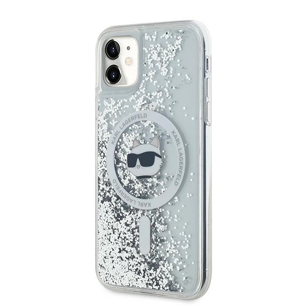 Karl Lagerfeld Liquid Glitter Choupette Head MagSafe Case for iPhone 11 / Xr - Transparenteng