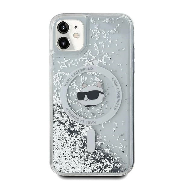 Karl Lagerfeld Liquid Glitter Choupette Head MagSafe Case for iPhone 11 / Xr - Transparenteng