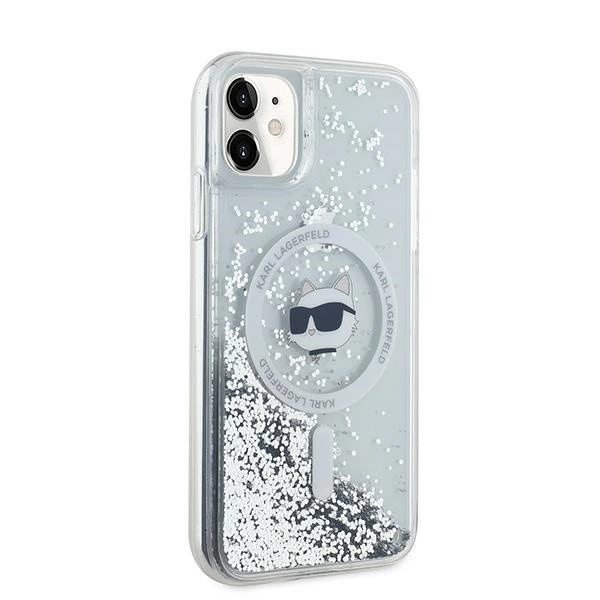 Karl Lagerfeld Liquid Glitter Choupette Head MagSafe Case for iPhone 11 / Xr - Transparenteng