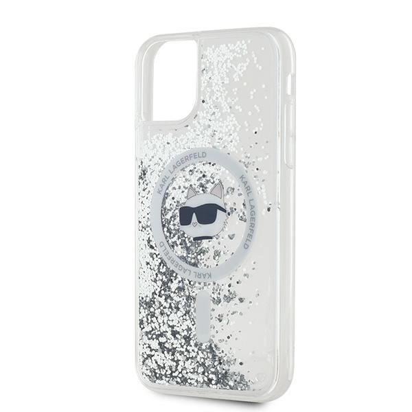 Karl Lagerfeld Liquid Glitter Choupette Head MagSafe Case for iPhone 11 / Xr - Transparenteng