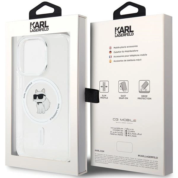 Karl Lagerfeld IML Choupette MagSafe case for iPhone 13 Pro Max - transparenteng