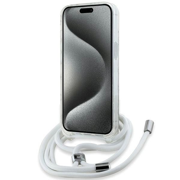 Karl Lagerfeld IML Crossbody Monogram Karl & Choupette Head MagSafe Case for iPhone 15 / 14 / 13 - Transparenteng