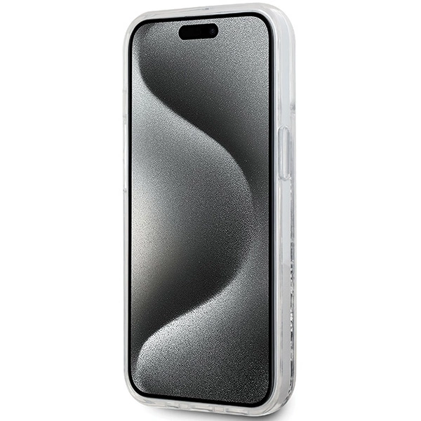 Karl Lagerfeld Liquid Glitter Karl Head MagSafe case for iPhone 15 / 14 / 13 - transparenteng