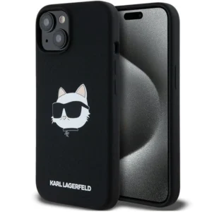 Karl Lagerfeld Silicone Choupette Head MagSafe Case for iPhone 15/14/13 - Blackeng