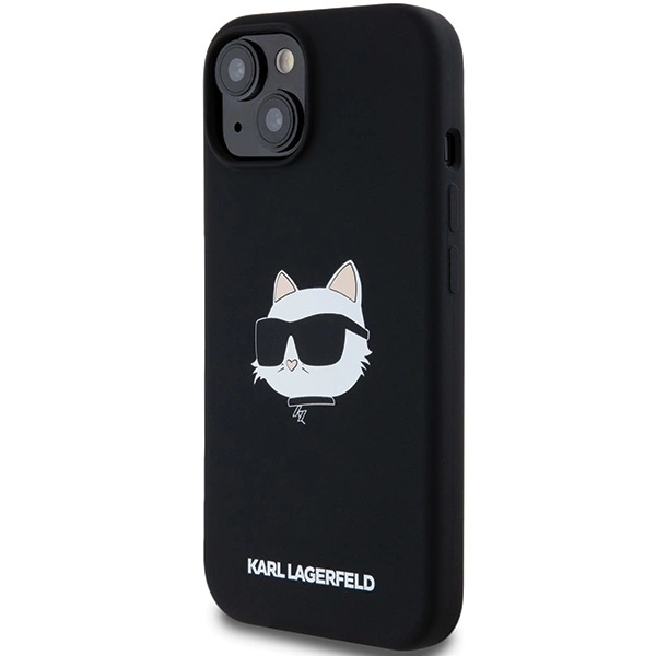 Karl Lagerfeld Silicone Choupette Head MagSafe Case for iPhone 15/14/13 - Blackeng