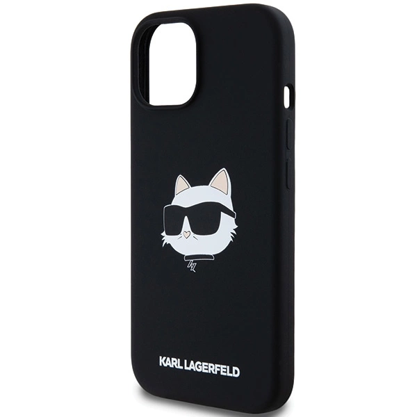 Karl Lagerfeld Silicone Choupette Head MagSafe Case for iPhone 15/14/13 - Blackeng