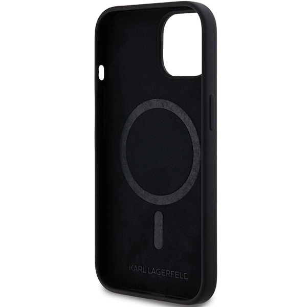 Karl Lagerfeld Silicone Choupette Head MagSafe Case for iPhone 15/14/13 - Blackeng