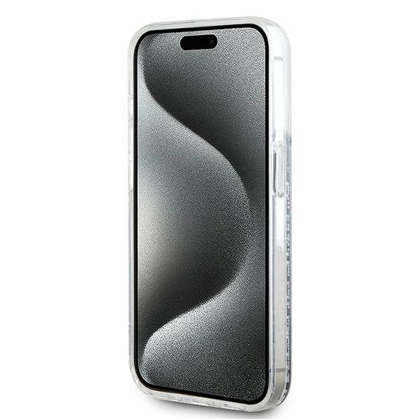 Karl Lagerfeld Liquid Glitter Choupette Head MagSafe case for iPhone 15 Pro Max - transparenteng