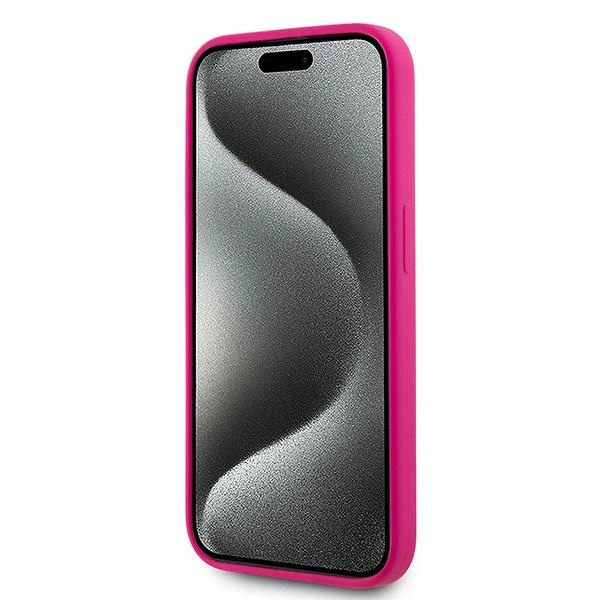 Karl Lagerfeld Silicone Choupette Head MagSafe case for iPhone 15 Pro Max - pinkeng