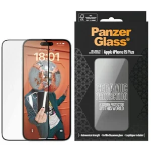 PanzerGlass Ceramic Protection ceramic glass for iPhone 15 Plus with positionereng
