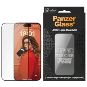 PanzerGlass Ceramic Protection ceramic glass for iPhone 15 Pro with positionereng