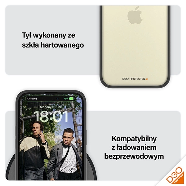 PanzerGlass ClearCase Case for iPhone 15 Plus / 14 Plus with Military Grade Certification - Clear & Blackeng