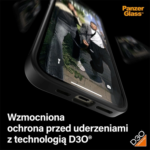 PanzerGlass ClearCase Case for iPhone 15 Plus / 14 Plus with Military Grade Certification - Clear & Blackeng