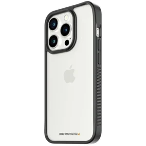 Military Grade Certified PanzerGlass ClearCase iPhone 15 Pro Case - Transparent & Blackeng